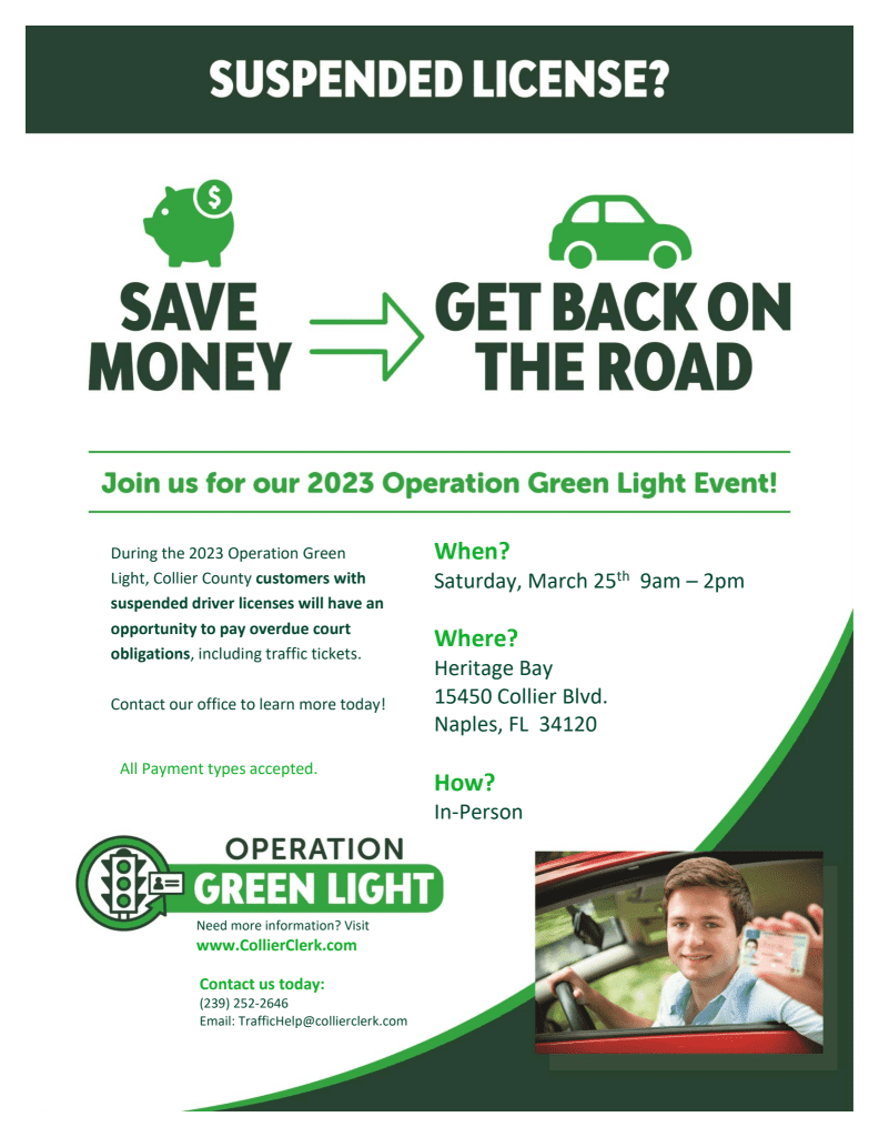 2023 Collier County Operation Green Light to be held on March 25