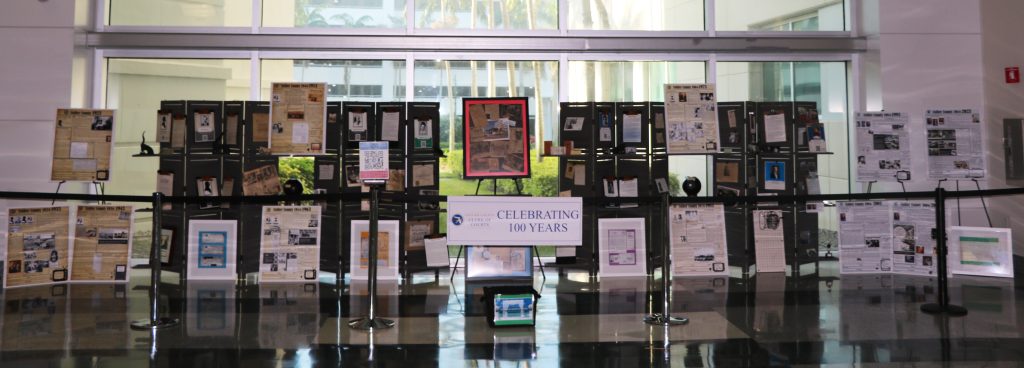 Centennial Display Offered in the Courthouse Atrium