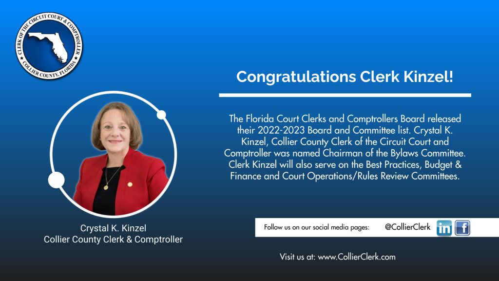 Congratulations Clerk Kinzel!