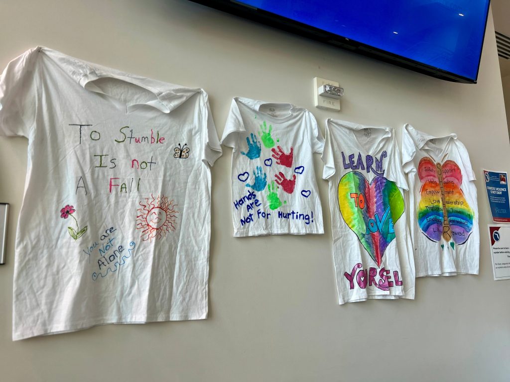 Clothesline Project Displayed at Clerk’s Office for Domestic Violence Awareness Month