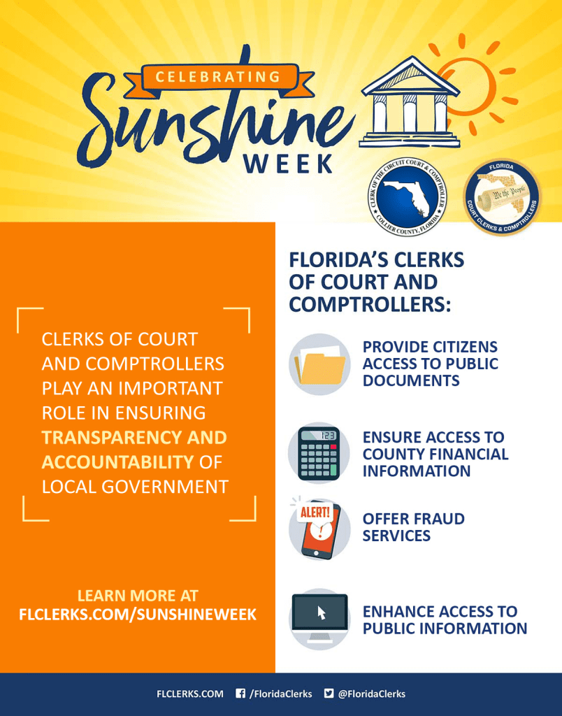 Collier County Clerk’s Office Celebrates Sunshine Week